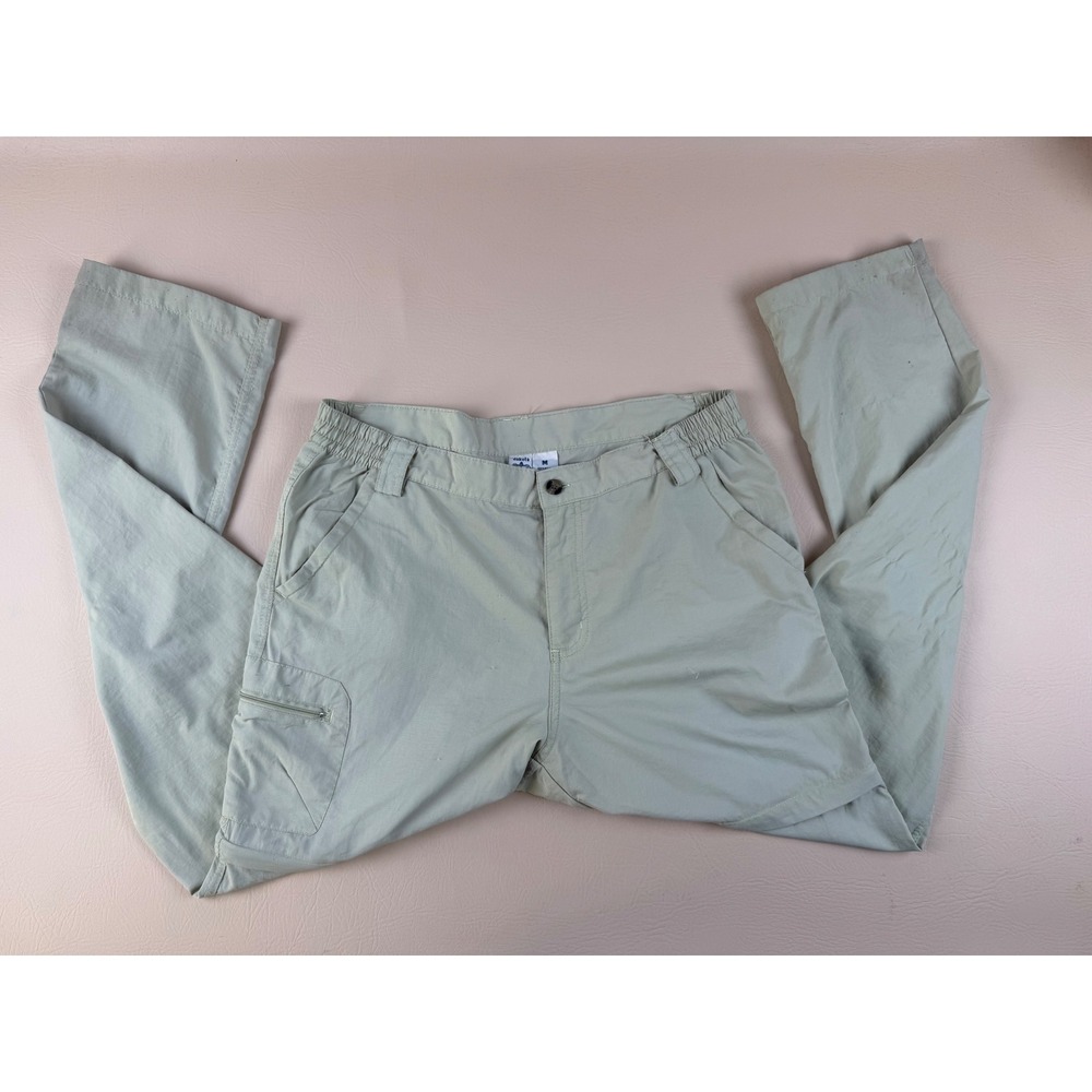 Outdoor Hiking Convertible Pants Nylon Zip Off Cargo Tan Medium Dakota Grizzly